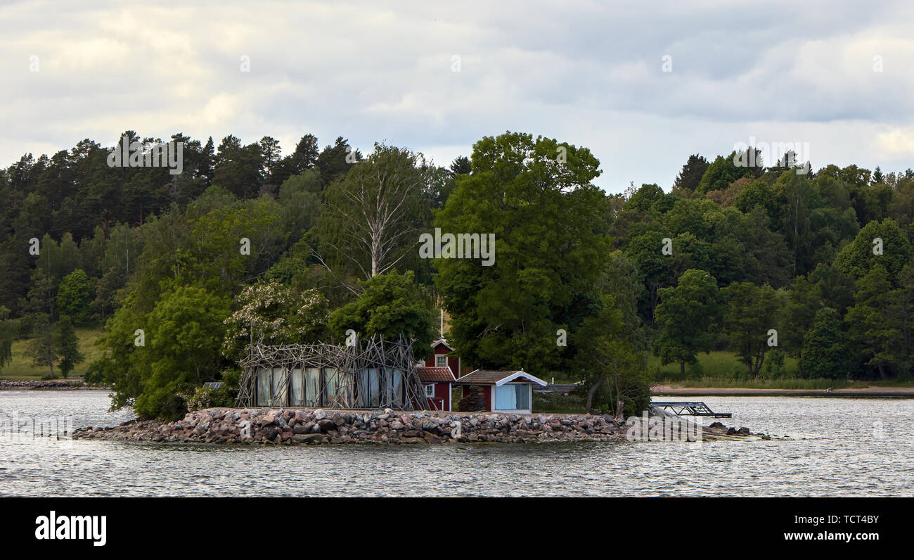 Svanholmen Insel außerhalb Gåshaga, Lidingö, Schweden Stockfoto