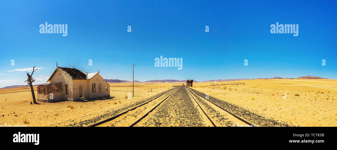Abgebrochene Garub Bahnhof in Namibia auf dem Weg nach Lüderitz entfernt Stockfoto