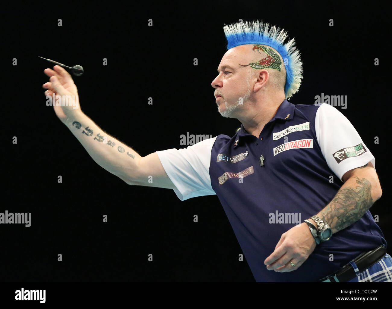 Peter wright darts Fotos und Bildmaterial