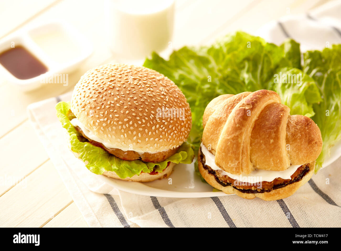 Leckere burger Stockfoto