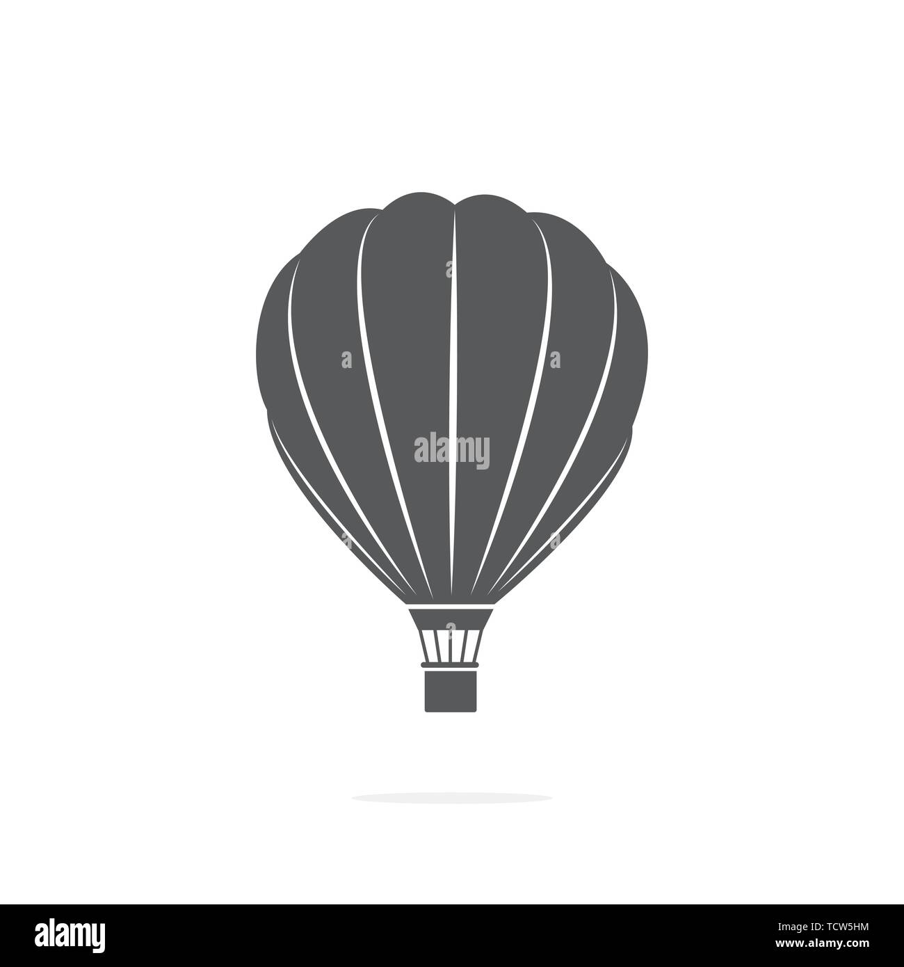Luft Ballon Vector Symbol auf weißem Hintergrund Stock Vektor