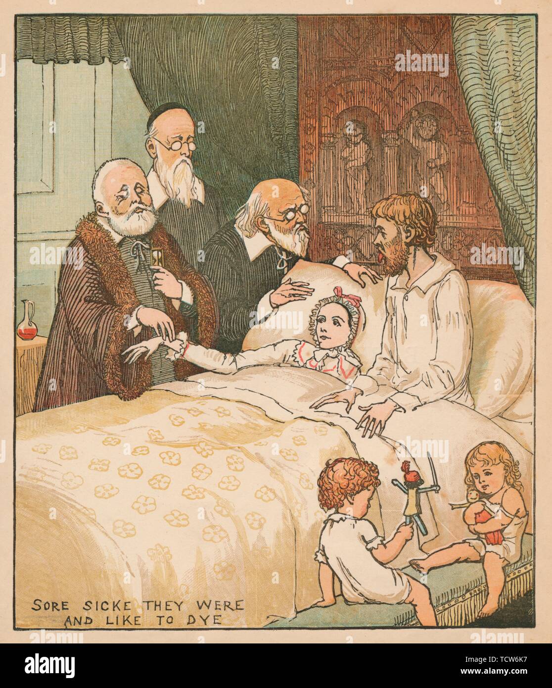 Die Erz Sicke Sie Waren und Wie zu färben', c 1878. Schöpfer: Randolph Caldecott. Stockfoto