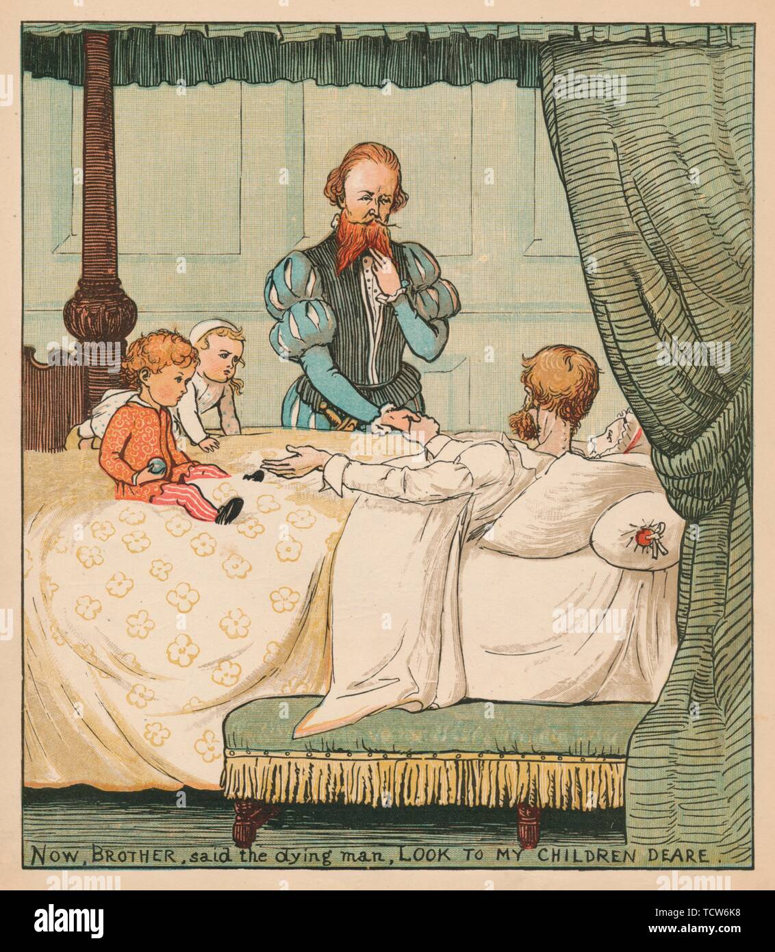 "Nun, Bruder, sagte, daß die Sterbenden, für meine Kinder Deare', c 1878. Schöpfer: Randolph Caldecott. Stockfoto
