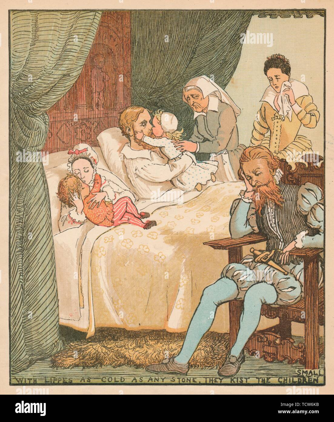 "Mit Lippes so kalt wie ein Stein, Sie kist die Kinder klein', c 1878. Schöpfer: Randolph Caldecott. Stockfoto