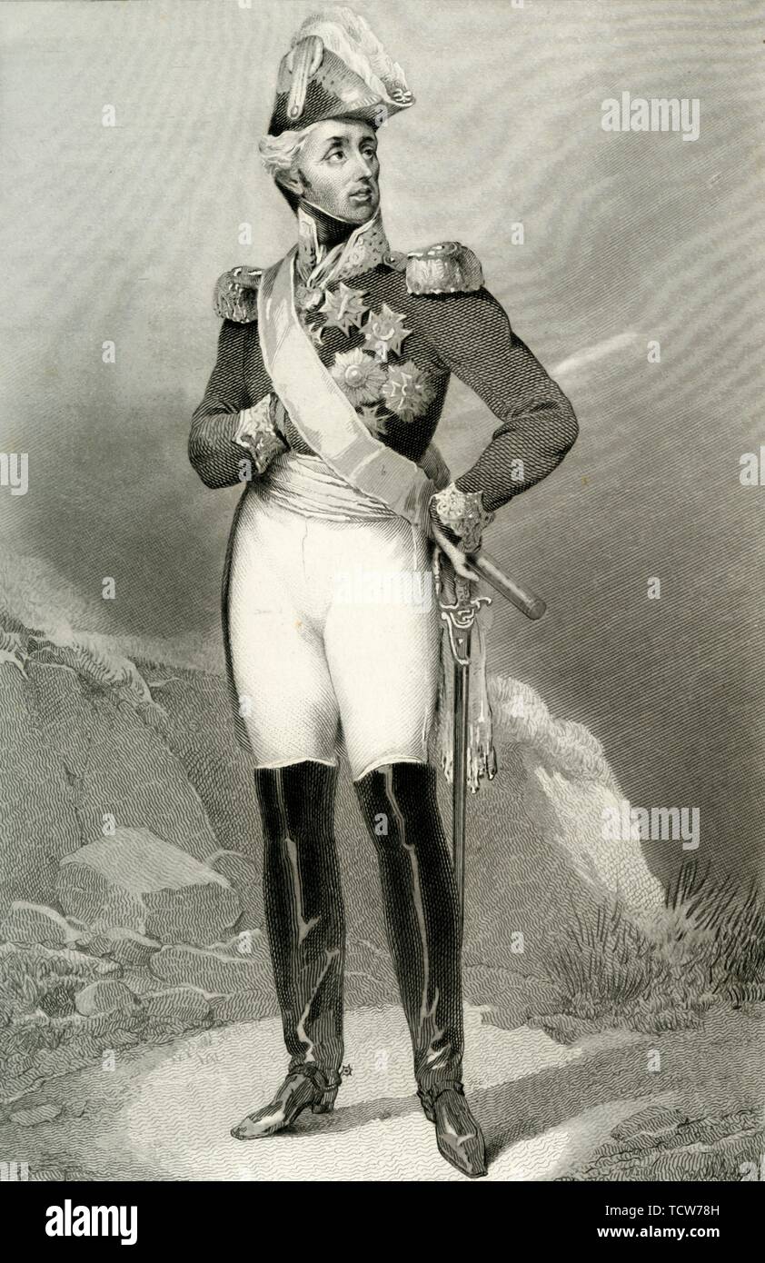 Louis Aloysius, Prinz von Hohenlohe-Waldenburg-Bartenstein, 1804, (1839). Schöpfer: Joubert. Stockfoto