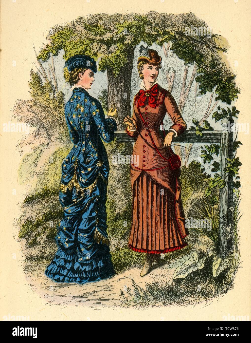 "La Mode Illustree, 1880", 1943. Schöpfer: Unbekannt. Stockfoto