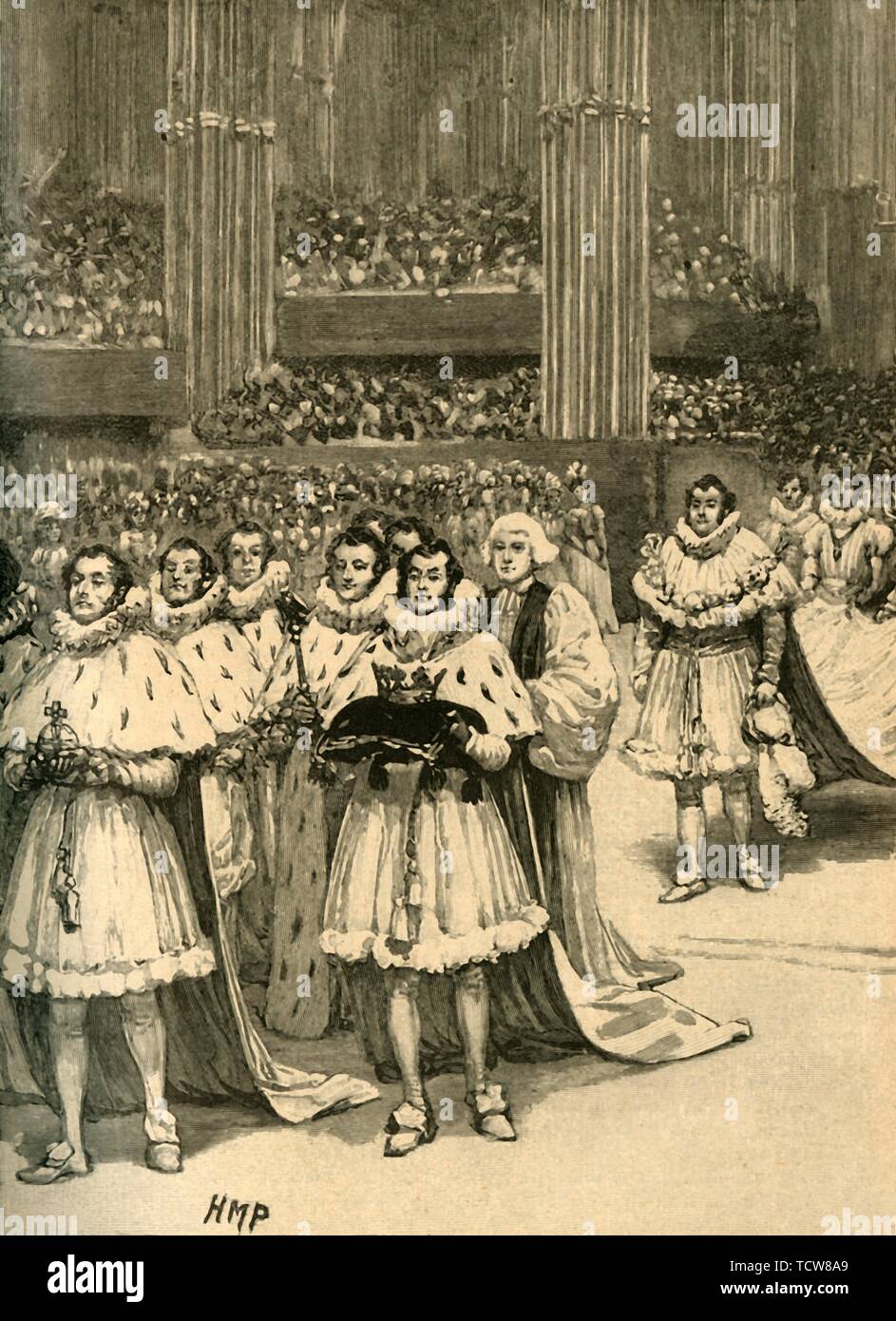 Krönung von König William IV: Die königliche Prozession, Westminster Abbey, London, 1830 (c 1890). Schöpfer: Unbekannt. Stockfoto