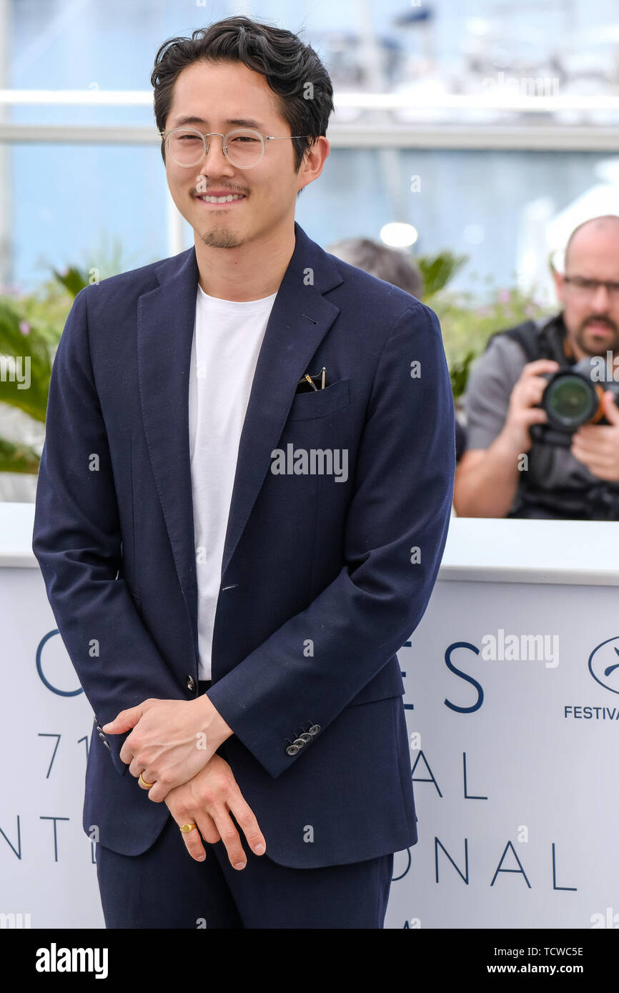 Steven yeun an der 'Brennen' Fotoshooting am Donnerstag, den 17. Mai 2018 im Rahmen des 71st Cannes Film Festival findet im Palais des Festivals, Cannes. Im Bild: Steven Yeun. Stockfoto