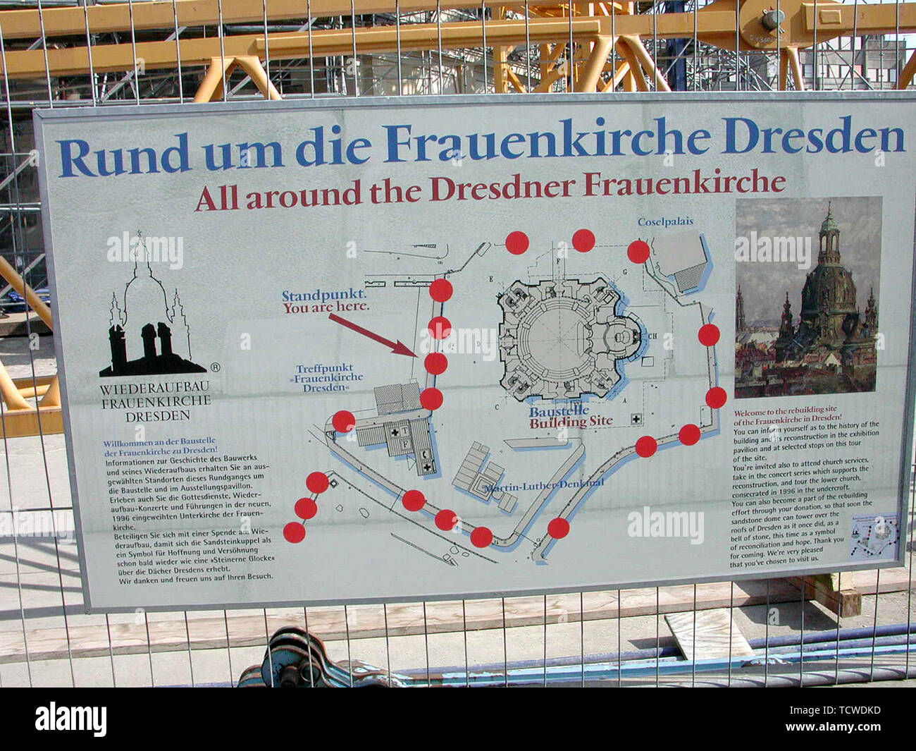 Dresden am 28. März 2002; Frauenkirche Stockfoto