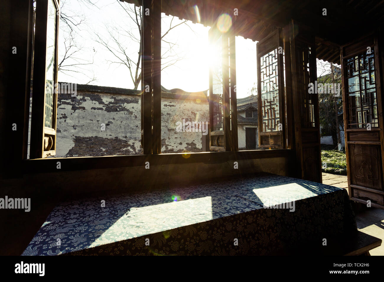 Chinesische Vintage House windows Stockfoto