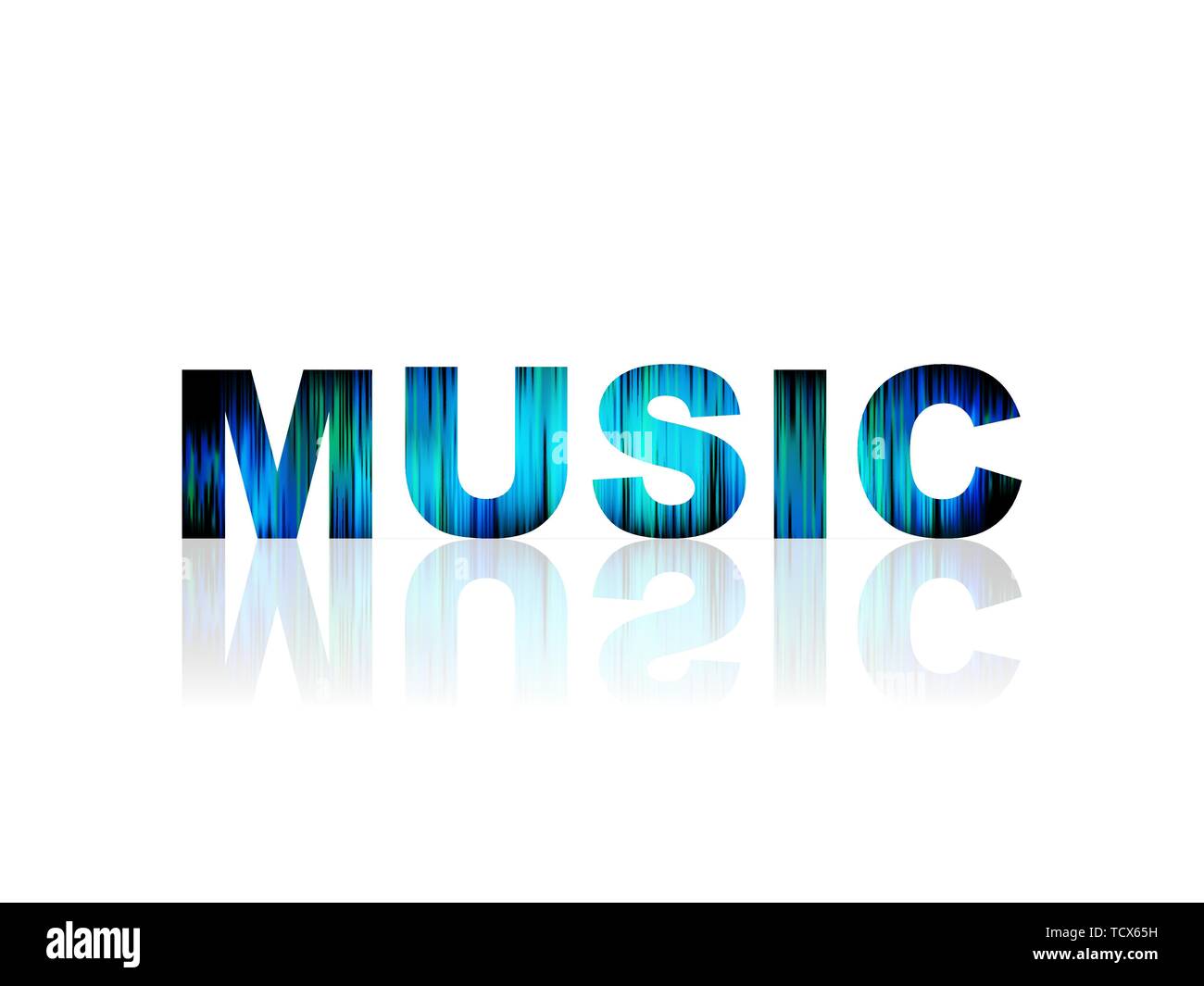 Musik vektor Logo. Abstrakte Farbe Wort Art. Stock Vektor
