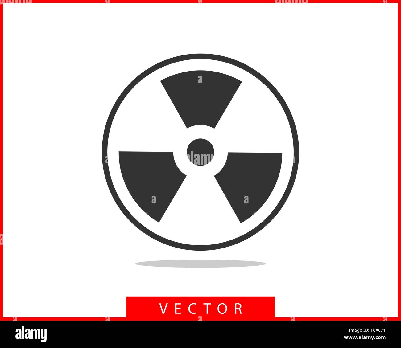 Strahlung Symbol Vektor. Warnung Radioaktives Zeichen Gefahrensymbol. Stock Vektor
