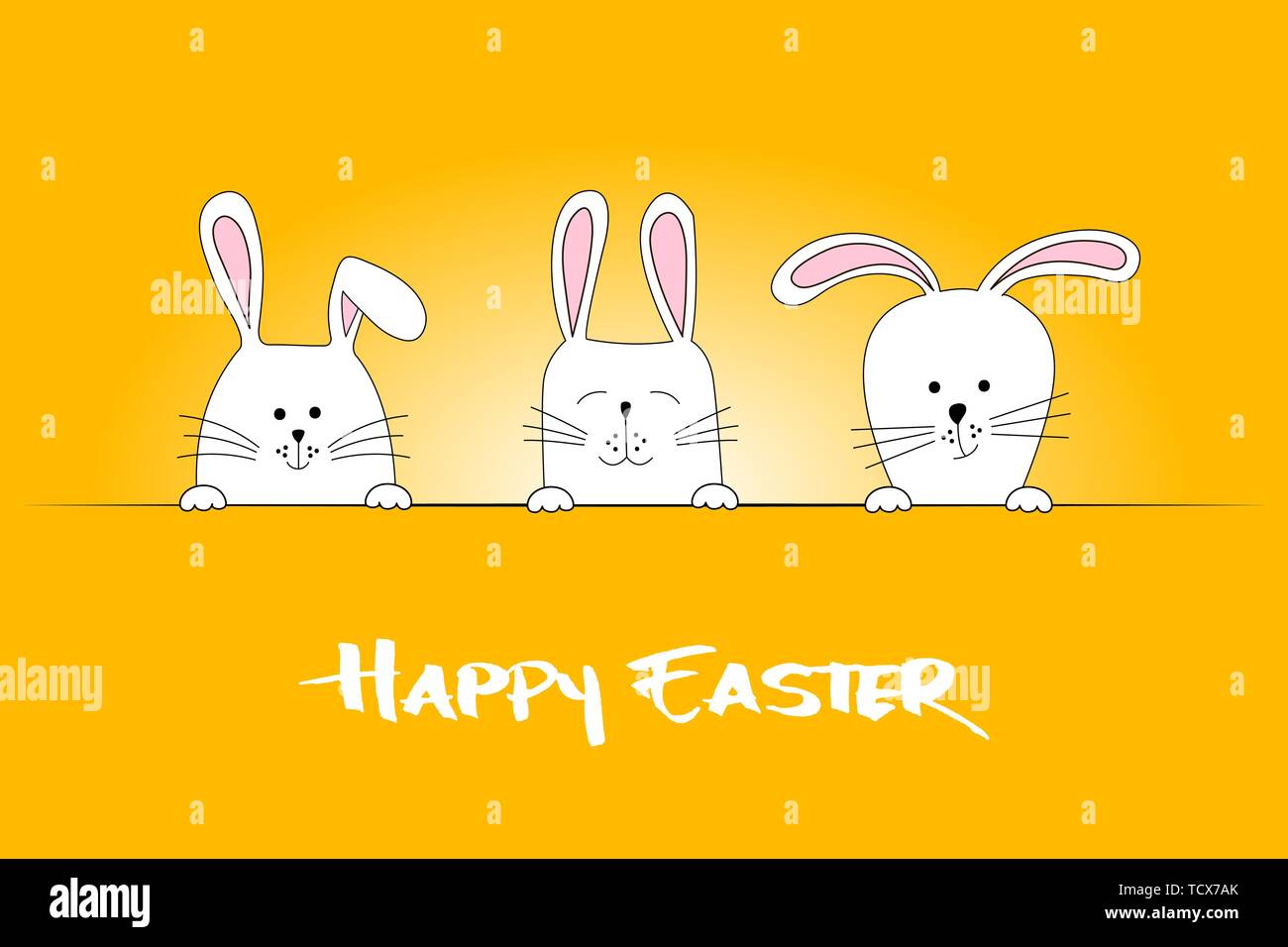 Osterhasen. Bunte Ostern Grußkarte. Stock Vektor