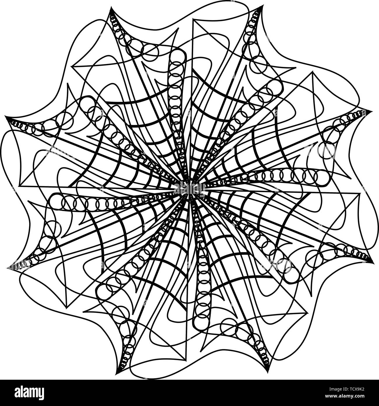 Sea Shell abstrakte Mandala Stock Vektor