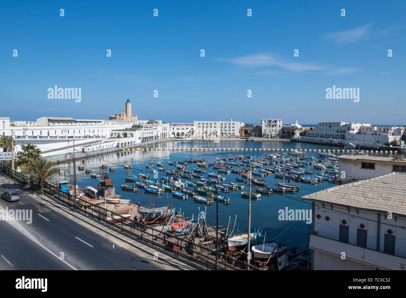 Small Boat Harbour, Algier, Algerien, Nordafrika, Afrika Stockfoto