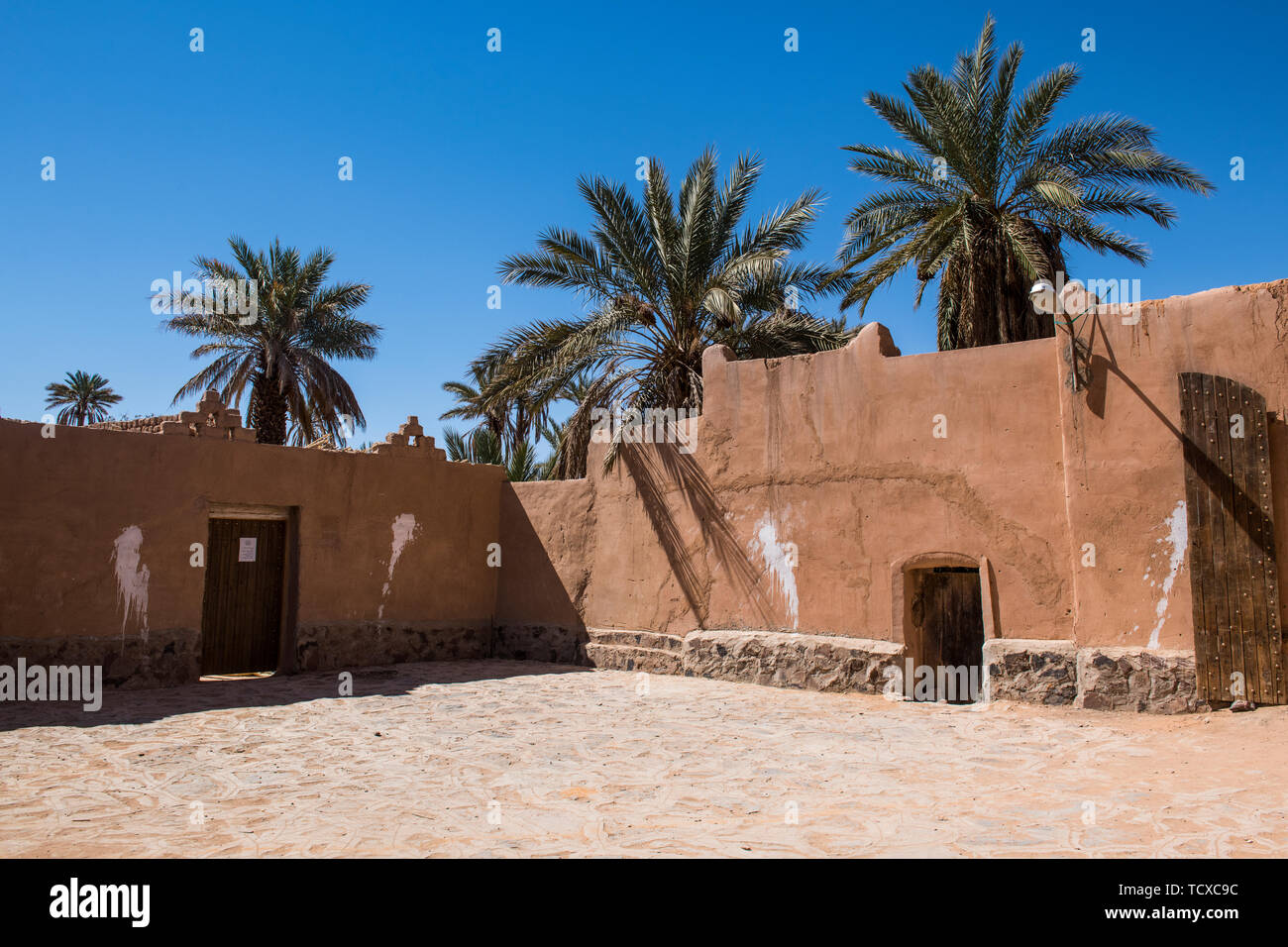 Alten ksar, Altstadt von Beni Abbes, Sahara, Algerien, Nordafrika, Afrika Stockfoto