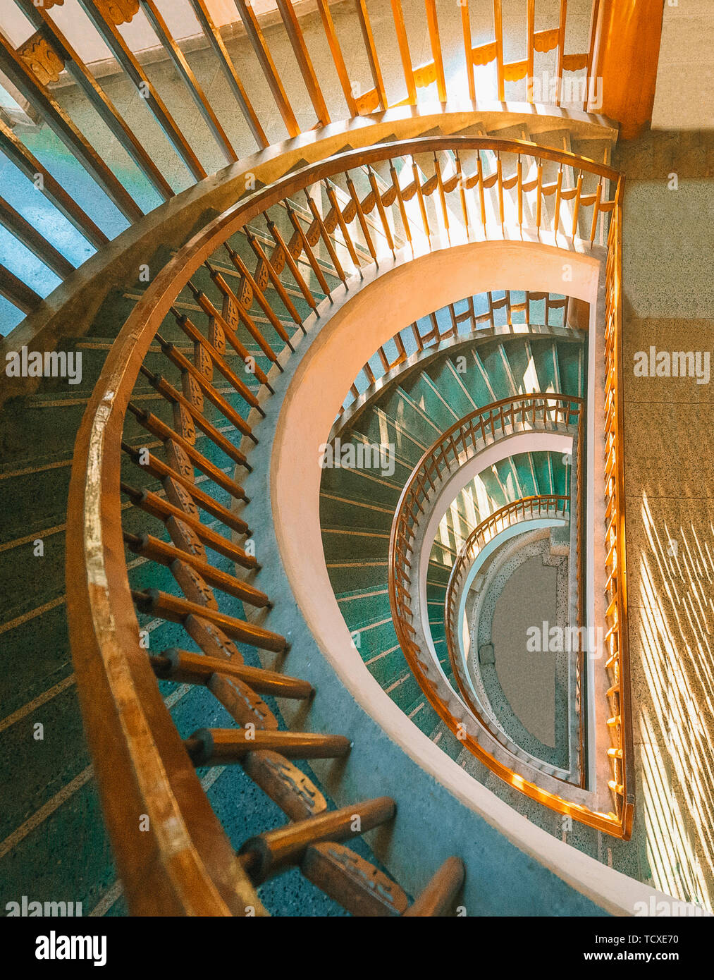 Rotierende Treppe von Anhui Landwirtschaftlichen Universität Stockfoto