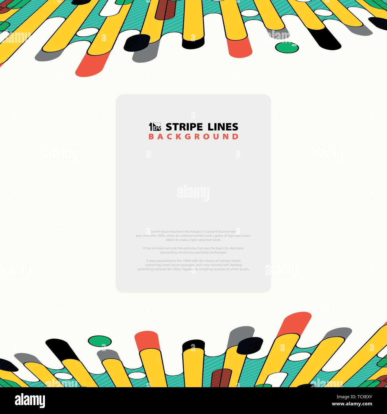 Abstrakte bunte Streifen line pattern Design der Abdeckung Dekoration Hintergrund. Sie für Ad, Poster, Artwork, Drucken verwenden können. Abbildung: Vector EPS 10. Stock Vektor