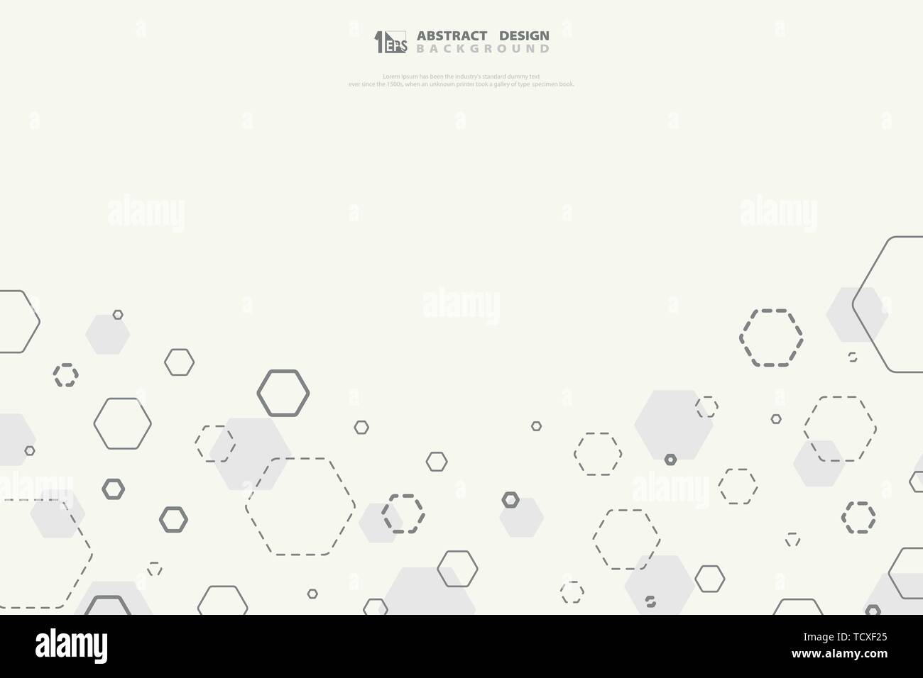 Abstrakte sechseckige Technologie design cover Deko Hintergrund. Sie können für Poster, Artwork Design, tech Vorlage verwenden, Jahresbericht. Abbildung Stock Vektor