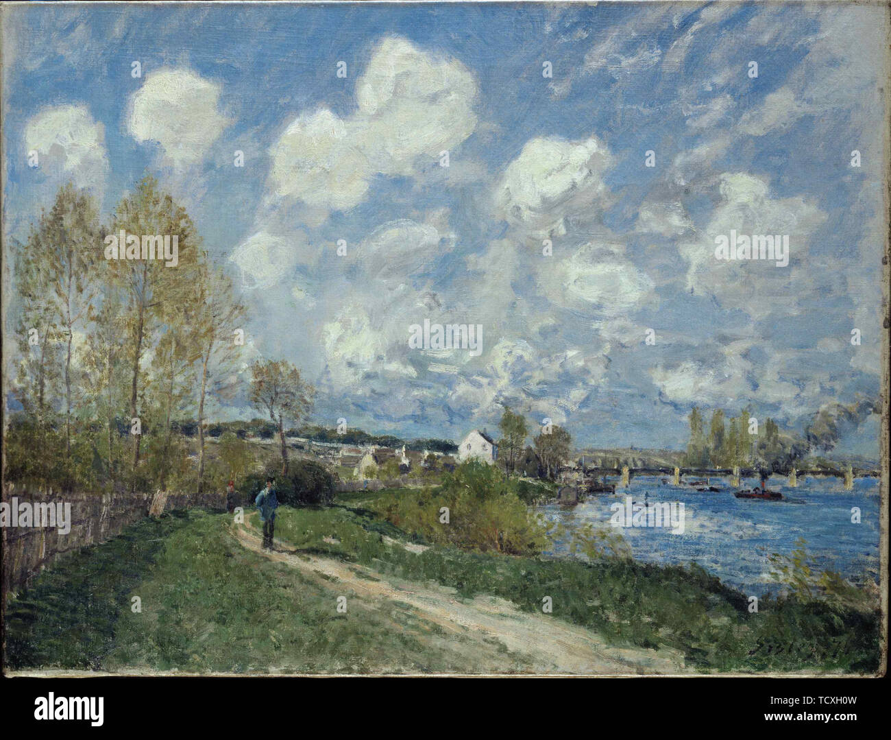 Été à la Riviere (Sommer in Bougival), 1876. Schöpfer: Sisley, Alfred (1839-1899). Stockfoto