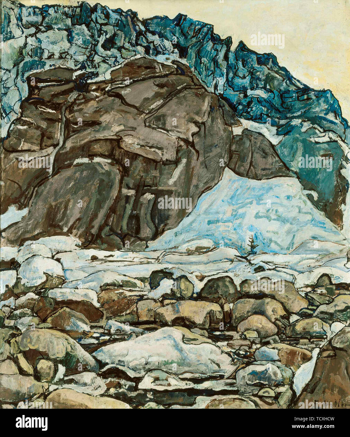 Grindelwald Gletscher, 1912. Schöpfer: Hodler, Ferdinand (1853-1918). Stockfoto