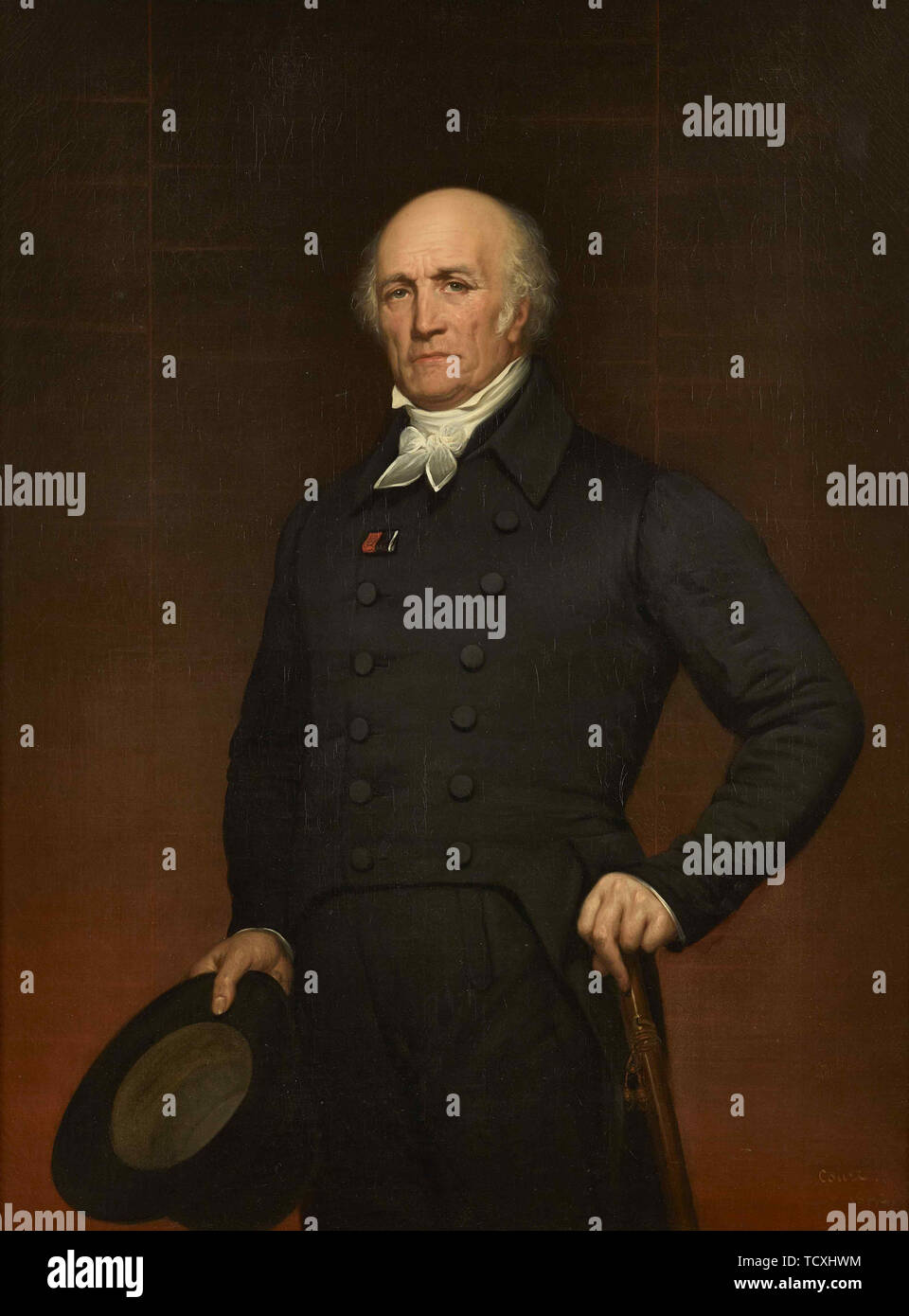 Portrait von Pierre François Léonard Fontaine (1762-1853). Schöpfer: Gericht, Joseph-Désiré (1797-1865). Stockfoto