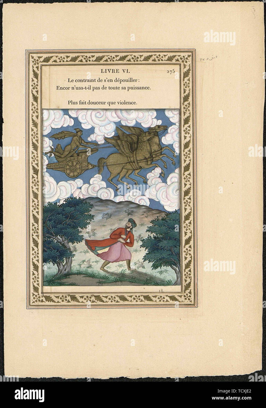 Phe? Bus et Bohrung? e (Phoebus und Boreas), 1837-1839. Schöpfer: Imam Bakhsh Lahori (active 1830s-1840s). Stockfoto