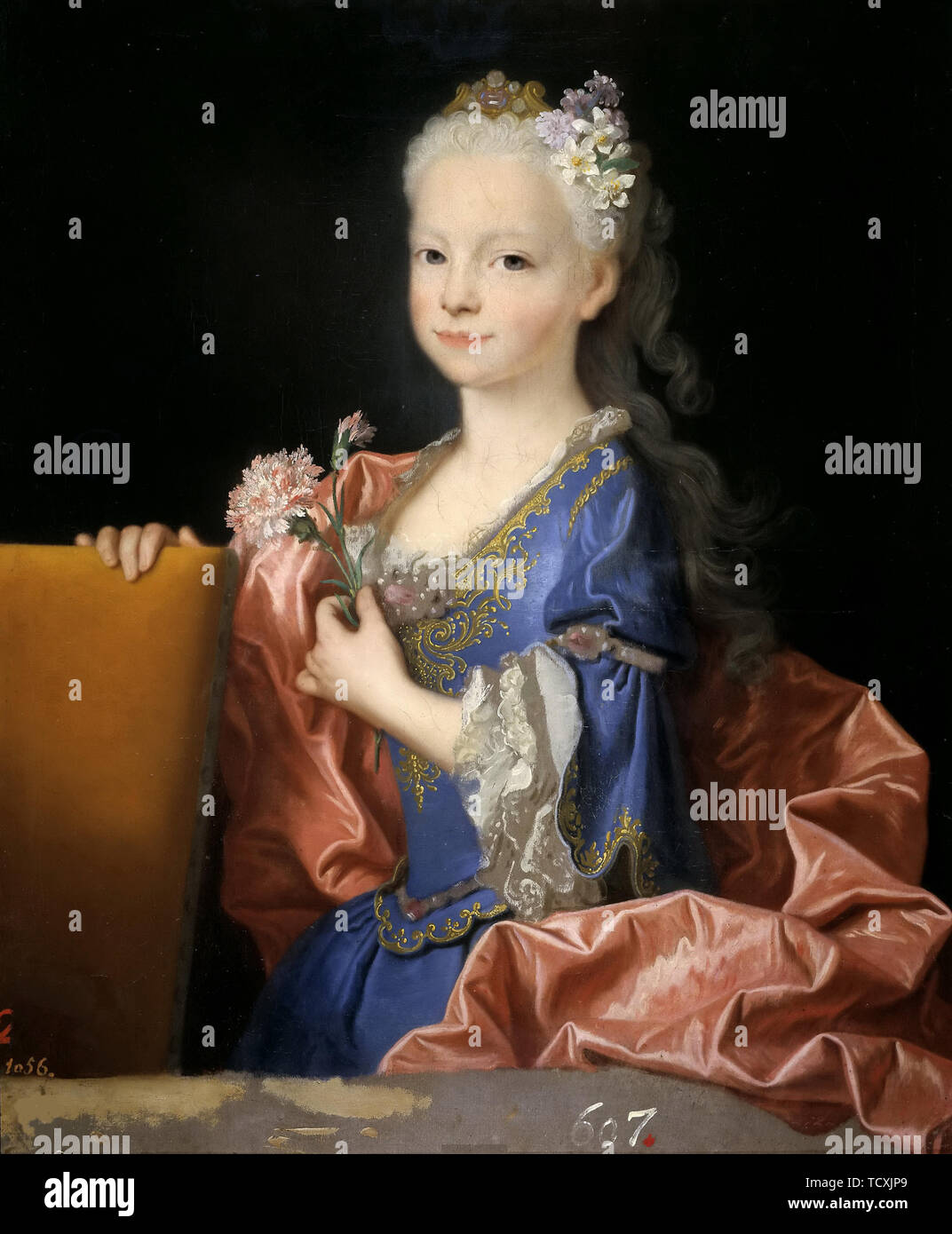 Mariana Victoria von Spanien (1718-1781), 1725. Schöpfer: Ranc, Jean (1674-1735). Stockfoto