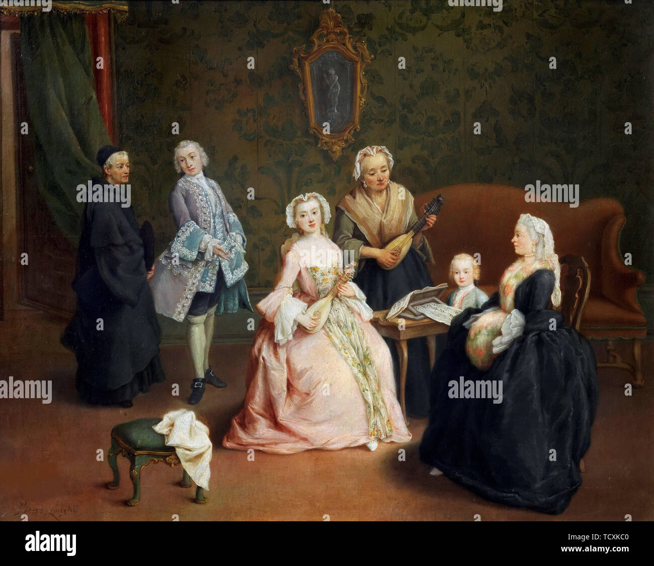 Die Familie Konzert (Konzert familiare), 1750-1752. Schöpfer: Longhi, Pietro (1701-1785). Stockfoto