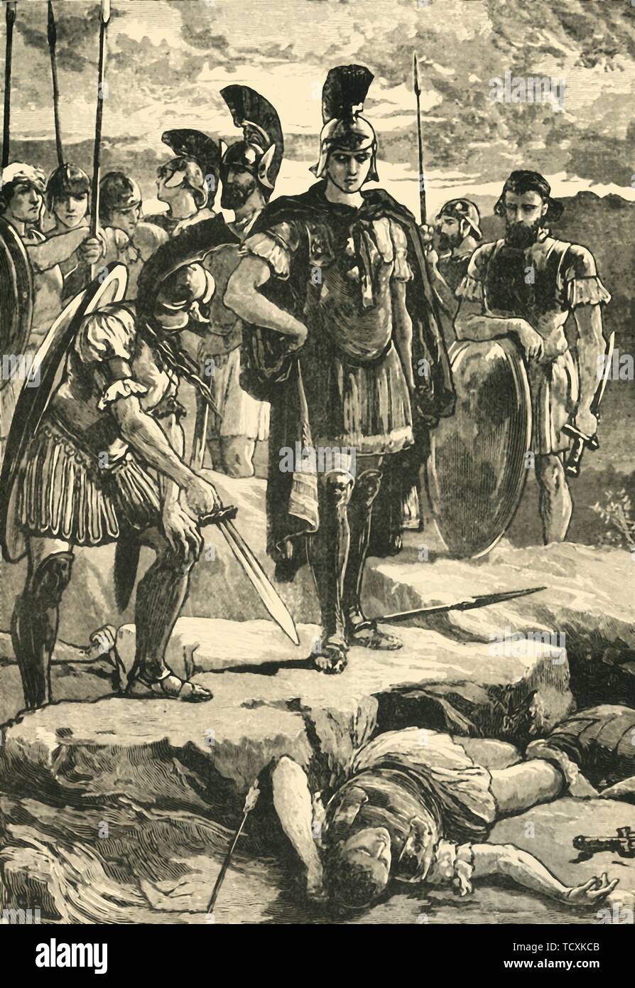 'Alexander und der Körper von Darius', 1890. Schöpfer: Unbekannt. Stockfoto