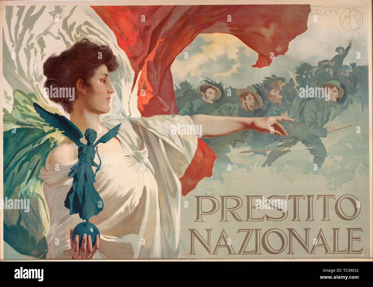 Prestito Nazionale, 1917. Schöpfer: Borgoni, Mario (1869-1936). Stockfoto