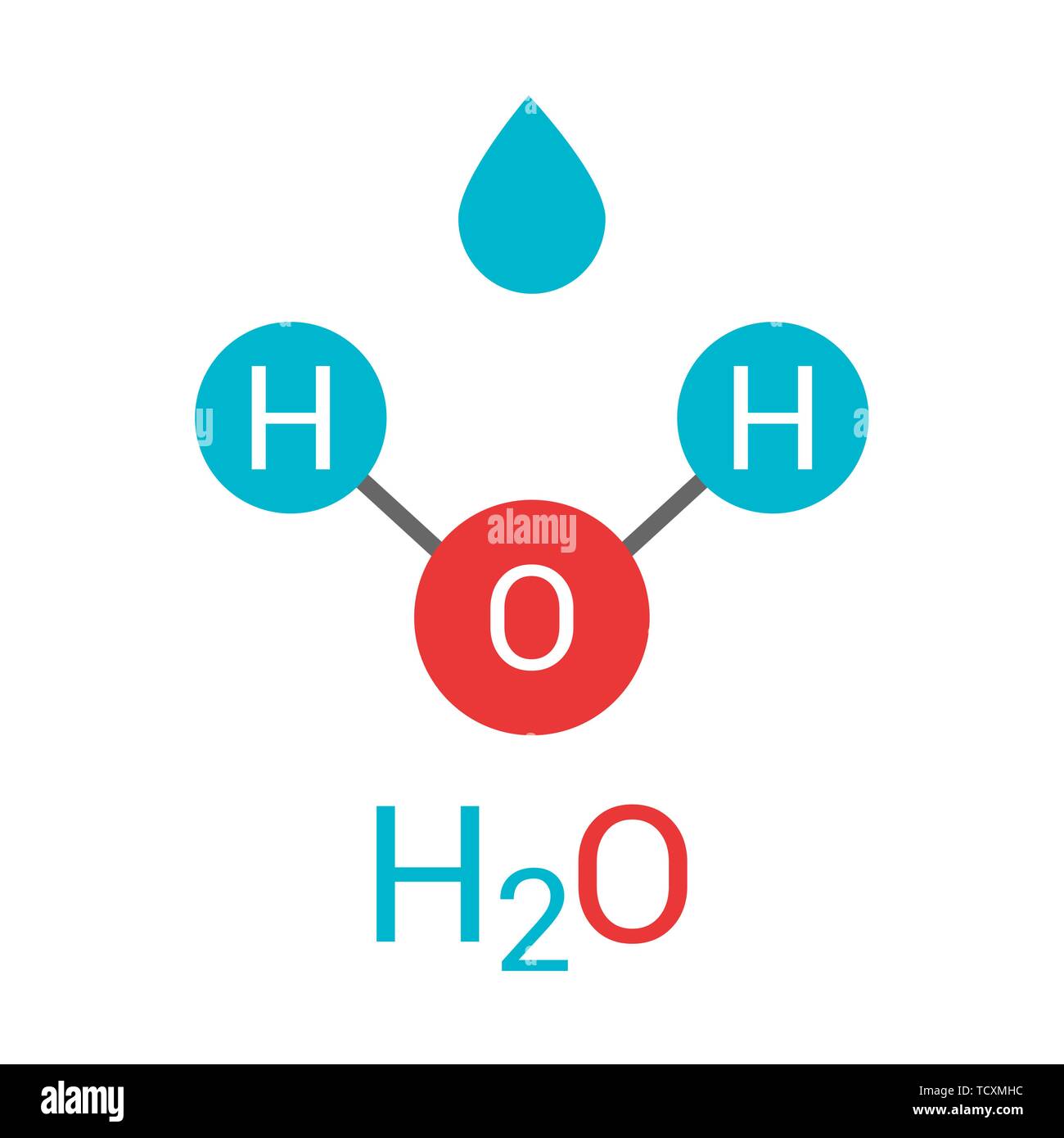 Wassermolekül H2O. Vector Illustration Stock Vektor