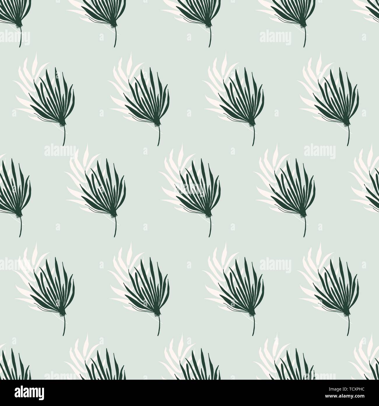 Nahtlose Muster von Palm, Dschungel, Tropical, Blätter Hintergrund. Vektor floral, botanischen und Laub Abbildung. Muster für das Drucken. Stock Vektor