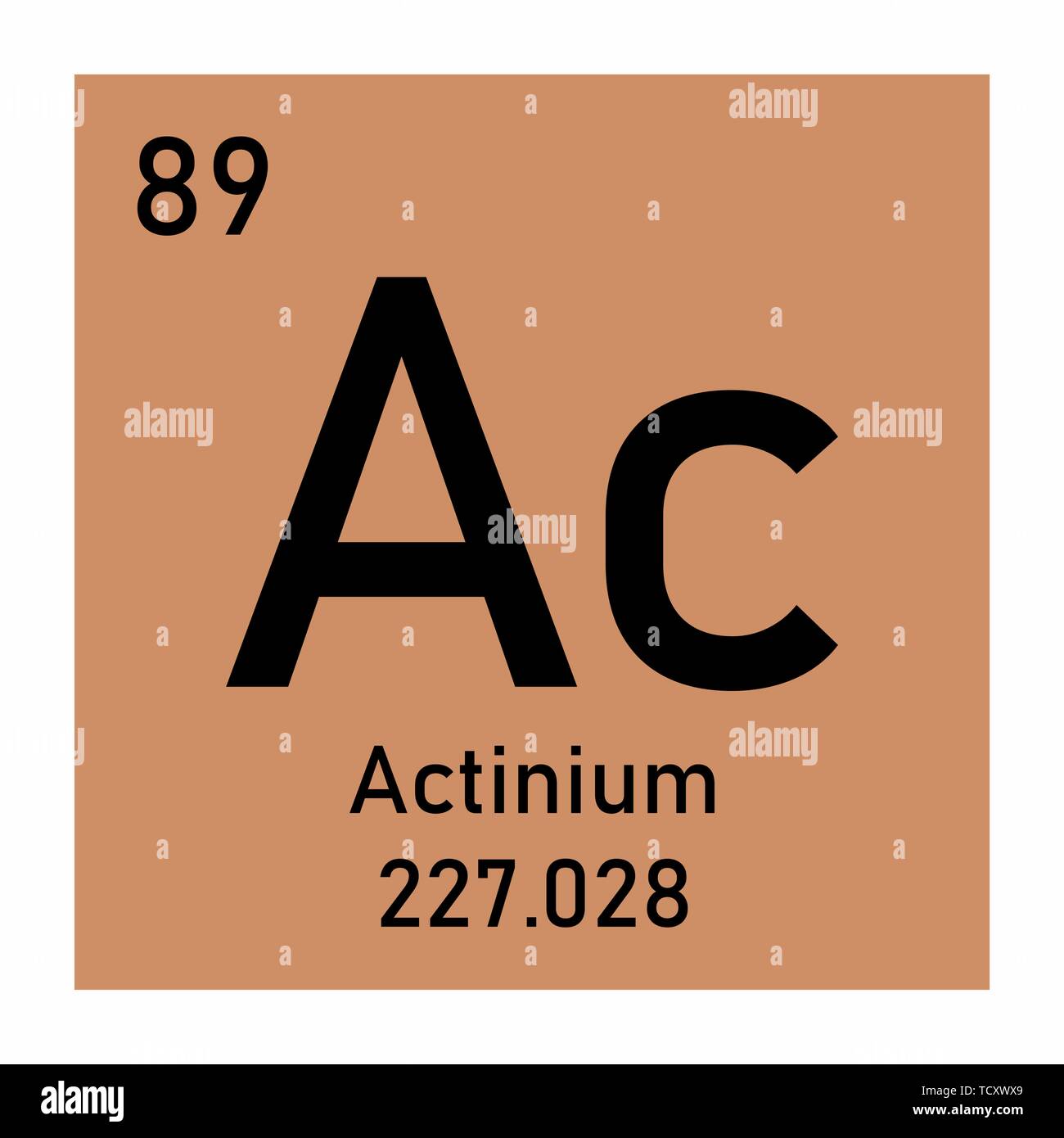 Actinium chemischen Symbol Stock Vektor