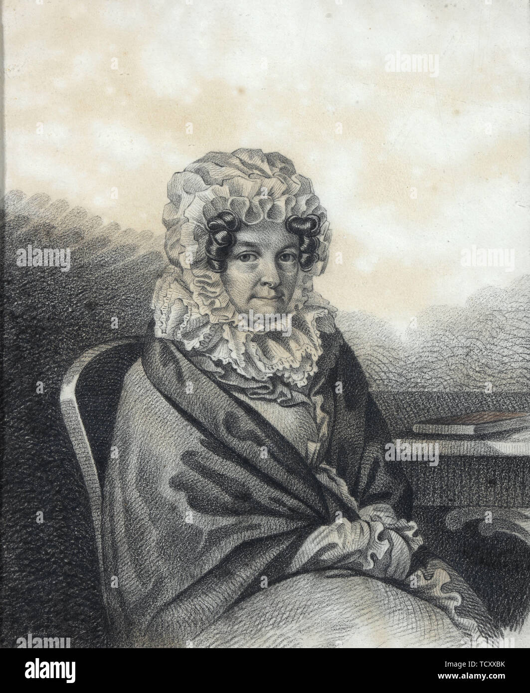 Portrait von Kleopatra Petrovna Nashchokina (1767-1828), geborene Nelidova, 1820. Schöpfer: Hampeln, Carl von (1794 - nach 1880). Stockfoto