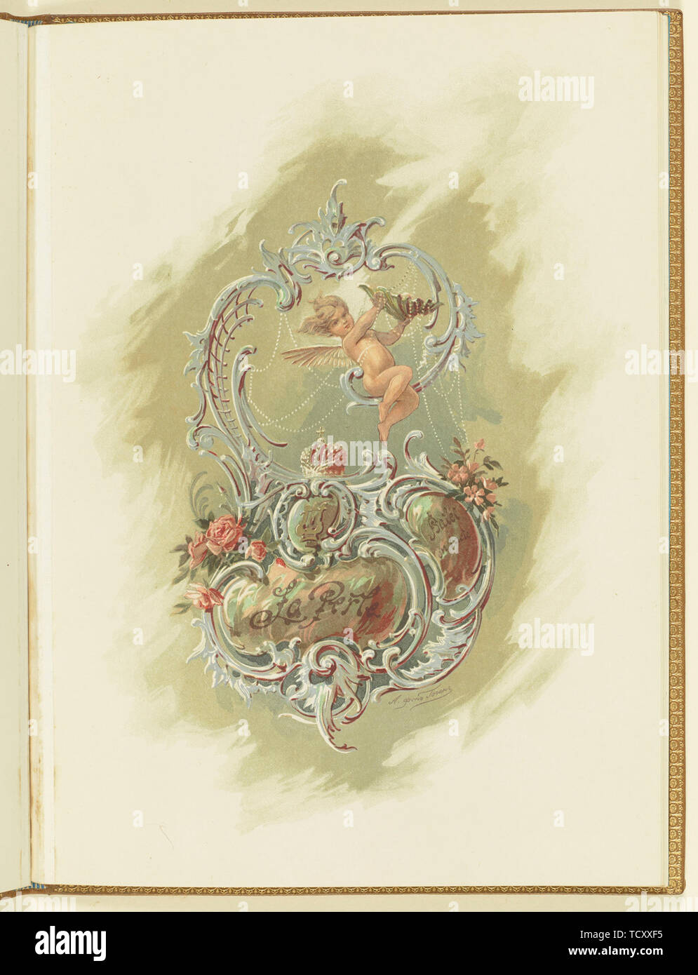 Programm für das Ballett La Perle von Marius Petipa und Noten des Genre Klassische, 1896. Schöpfer: Hohen, Alexander von (1856-1914). Stockfoto