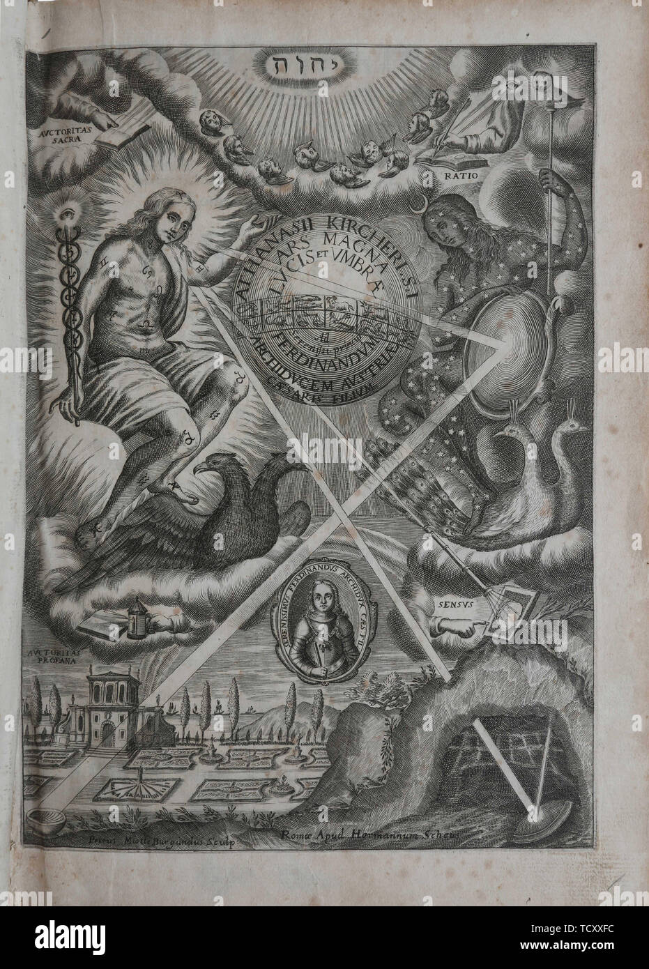 Ars magna Lucis et umbrae, 1646. Schöpfer: Kircher, Athanasius (1602-1680). Stockfoto