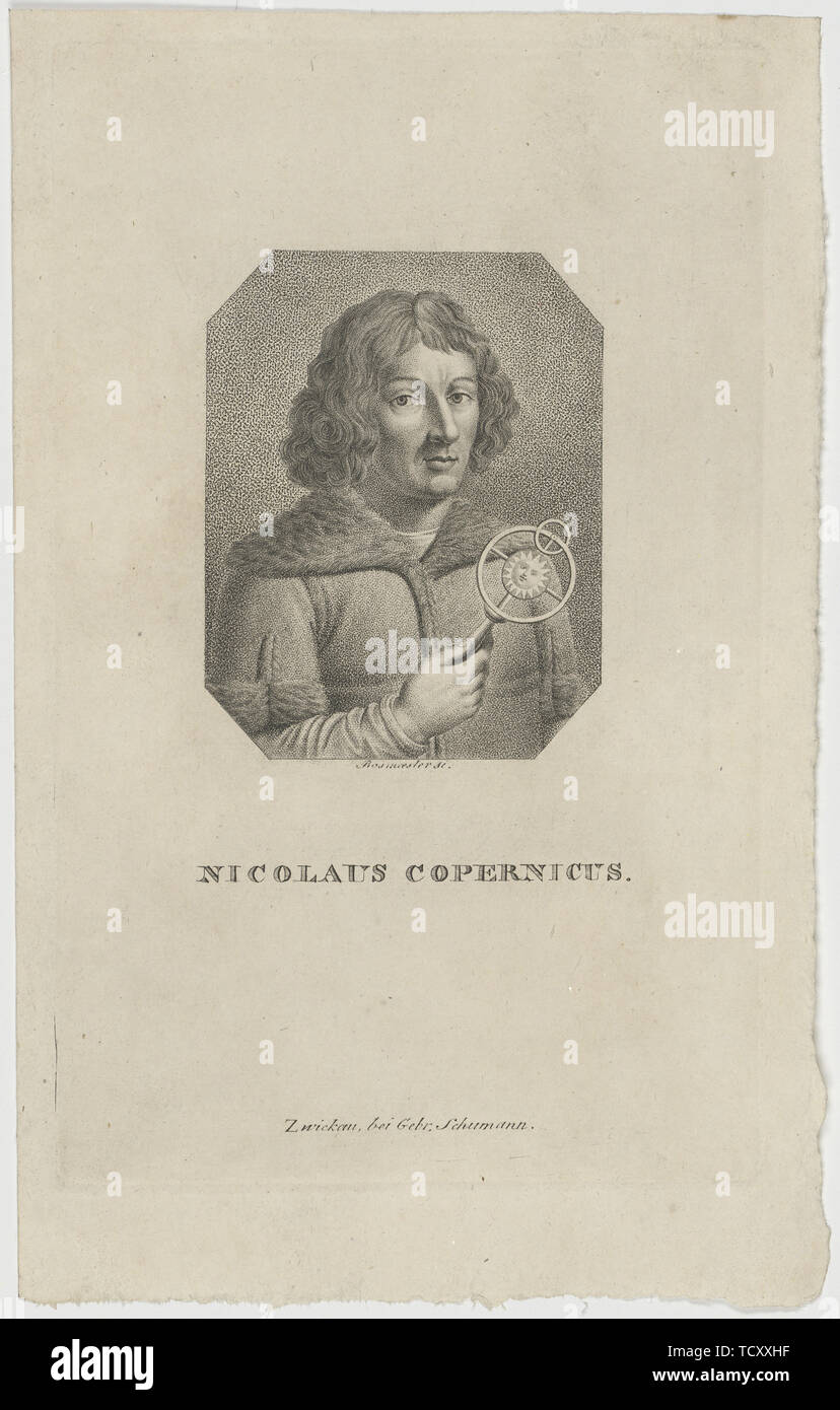Portrait von Nikolaus Kopernikus (1473-1543), ca 1820. Schöpfer: Rosmäsler, Johann Friedrich (C. 1775-1858). Stockfoto