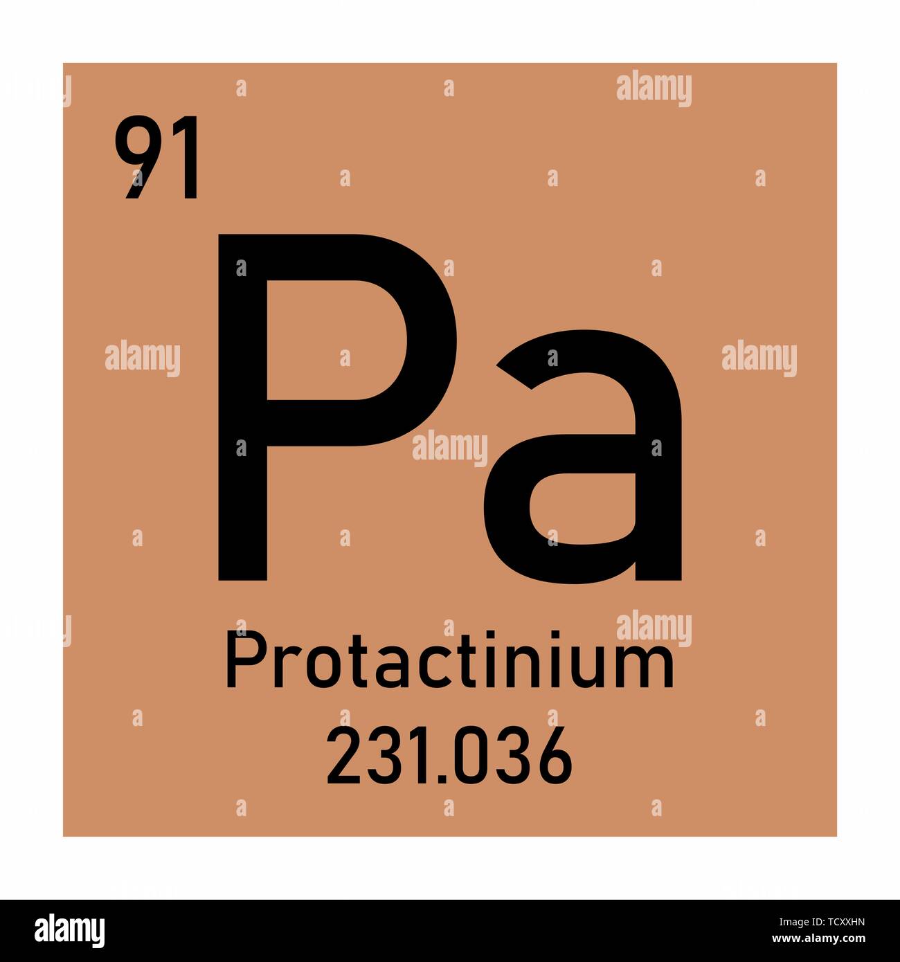 Protactinium chemischen Symbol Stock Vektor