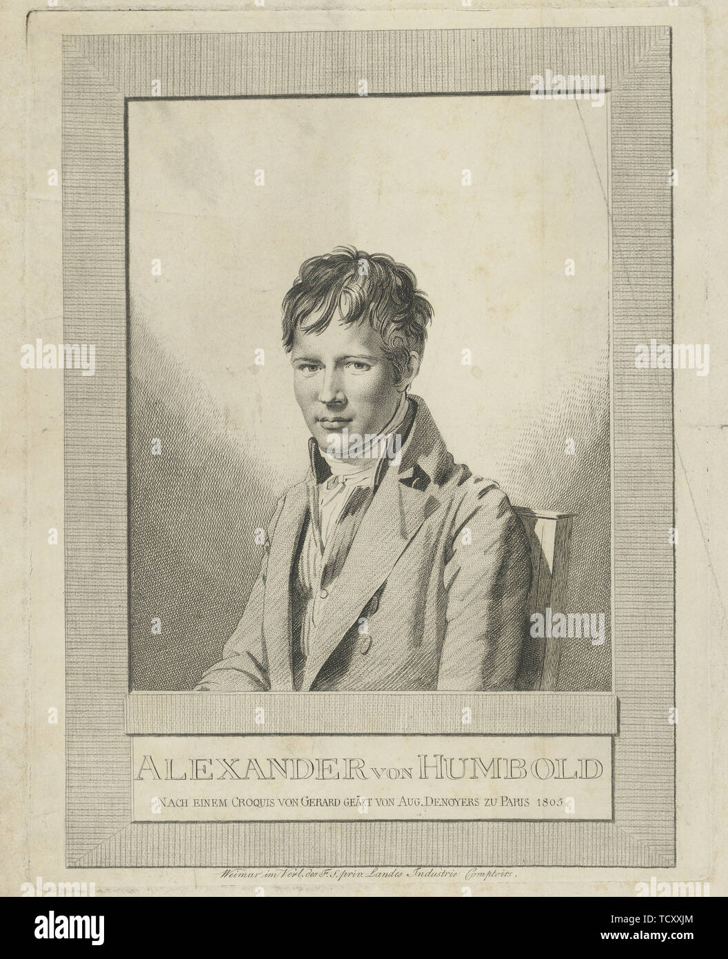 Portrait von Alexander von Humboldt (1769-1859), 1805. Schöpfer: Desnoyers, Auguste Gaspard Louis (1779-1857). Stockfoto