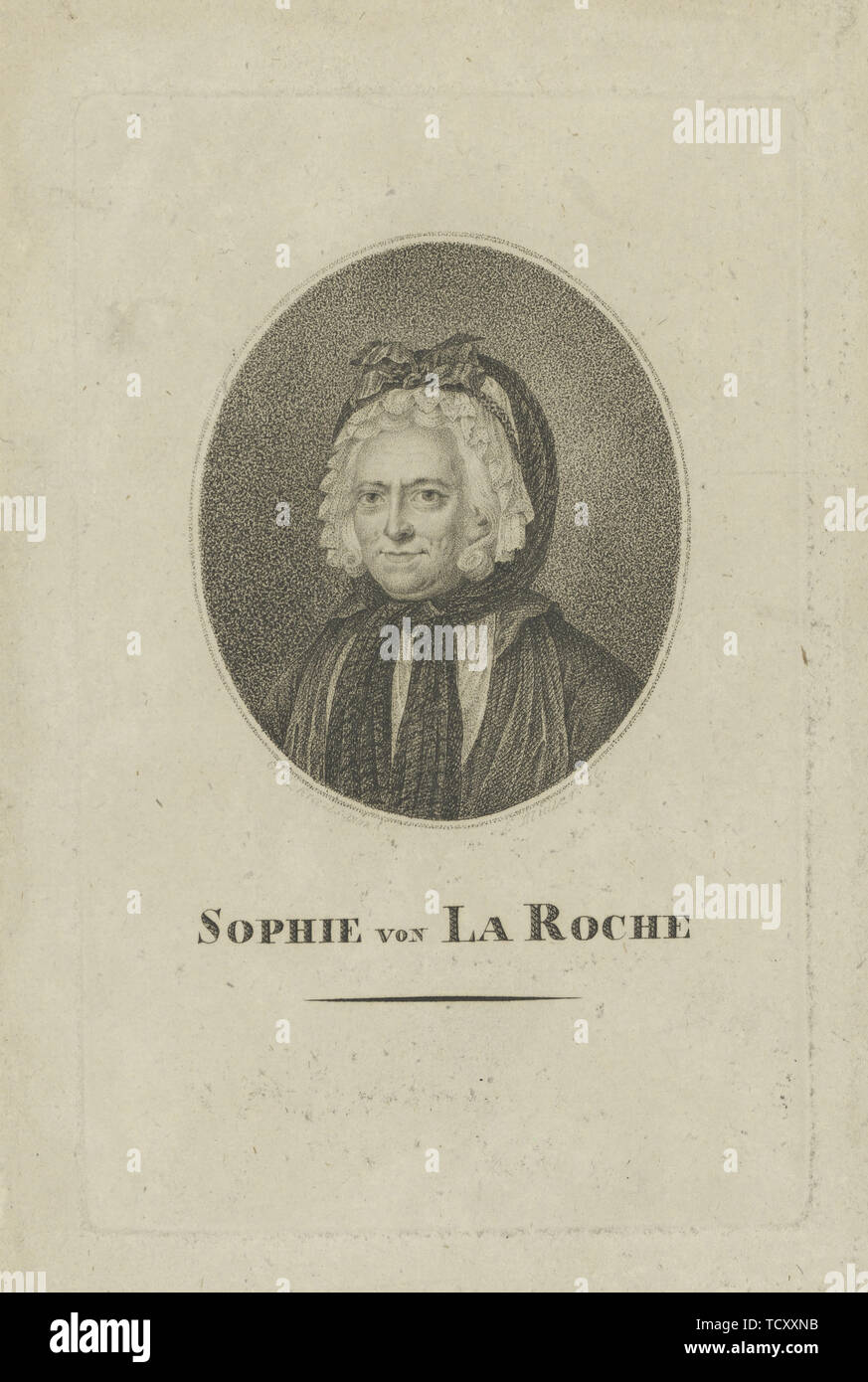 Sophie von La Roche, geb. Gutermann von Gutershofen (1730-1807), C. 1800. Schöpfer: Anonym. Stockfoto