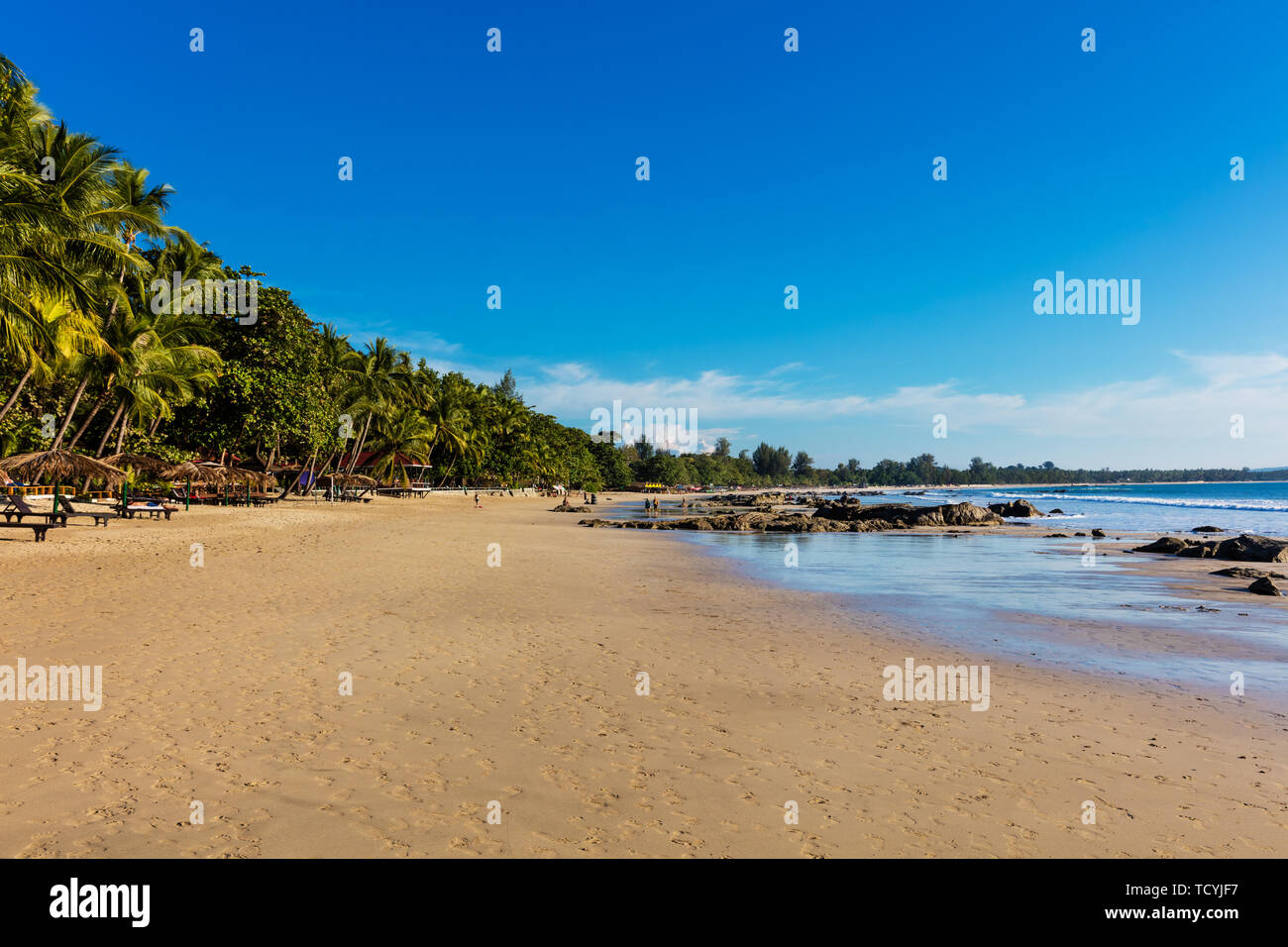 Ngapali Beach in der Nähe von Thandwe im Rakhine-Staat in Myanmar (Burma) Stockfoto