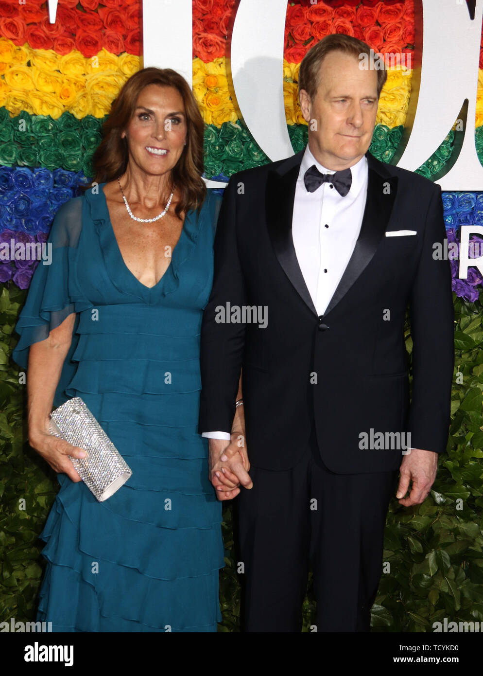 Juni 9, 2019 - New York City, New York, US-Schauspieler JEFF DANIELS und KATHLEEN ROSMARIN TREADO besucht die 73. jährliche Tony Awards in der Radio City Music Hall statt. (Bild: © Nancy Kaszerman/ZUMA Draht) Stockfoto