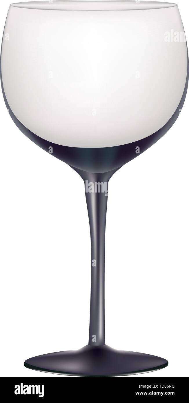 Glas für Gin auf hoher Bein Stock Vektor