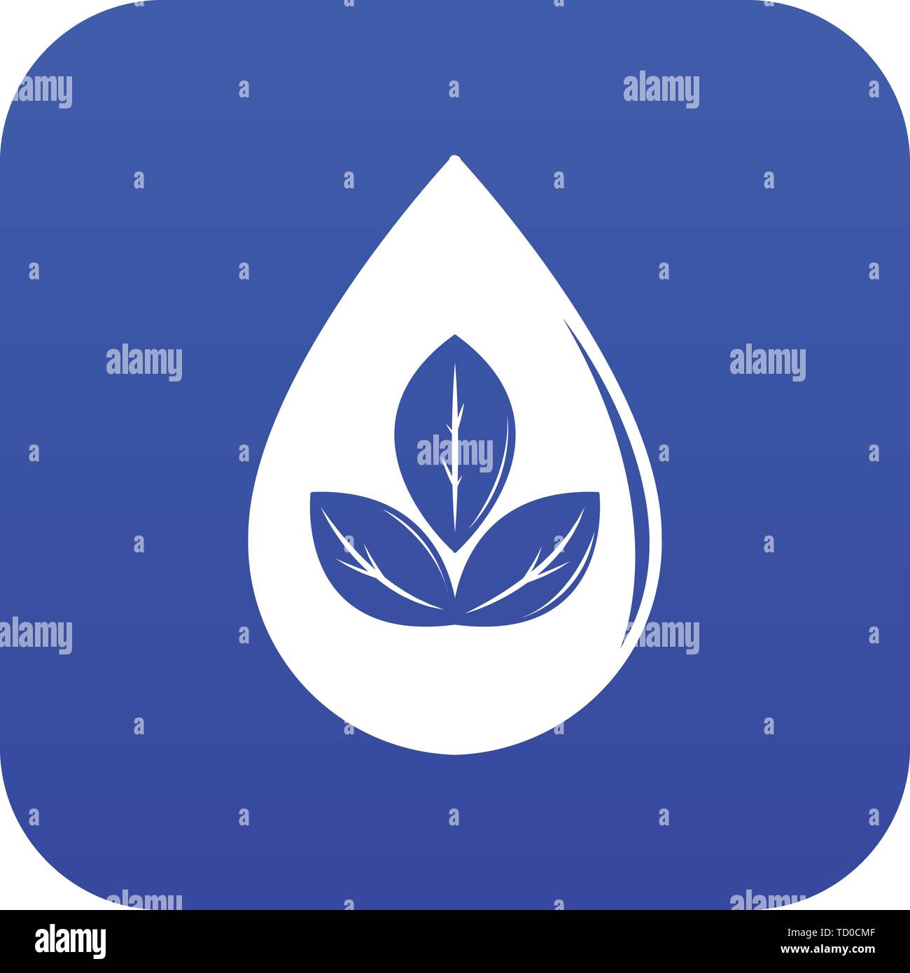 Drop eco Symbol blau Vektor Stock Vektor