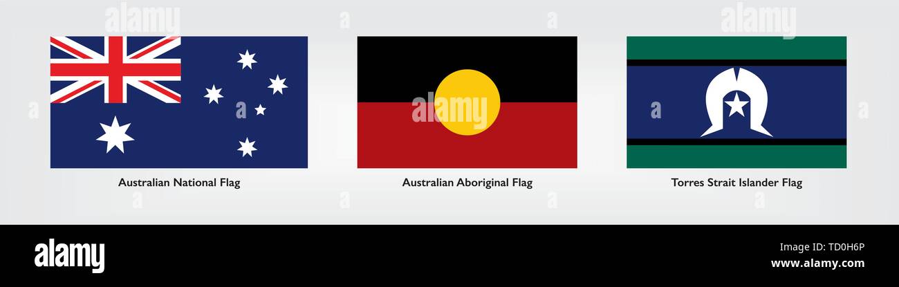 Flaggen von Australien Stock Vektor
