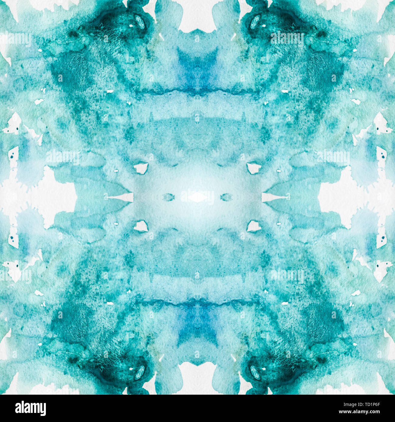 Nahtlose elegante Aquarell geometrische Muster. Abstrakte Farbe kaleidoskopische Hintergrund. Symmetrische Tribal Muster. Detaillierte Mosaik Design mit gemischten el Stockfoto