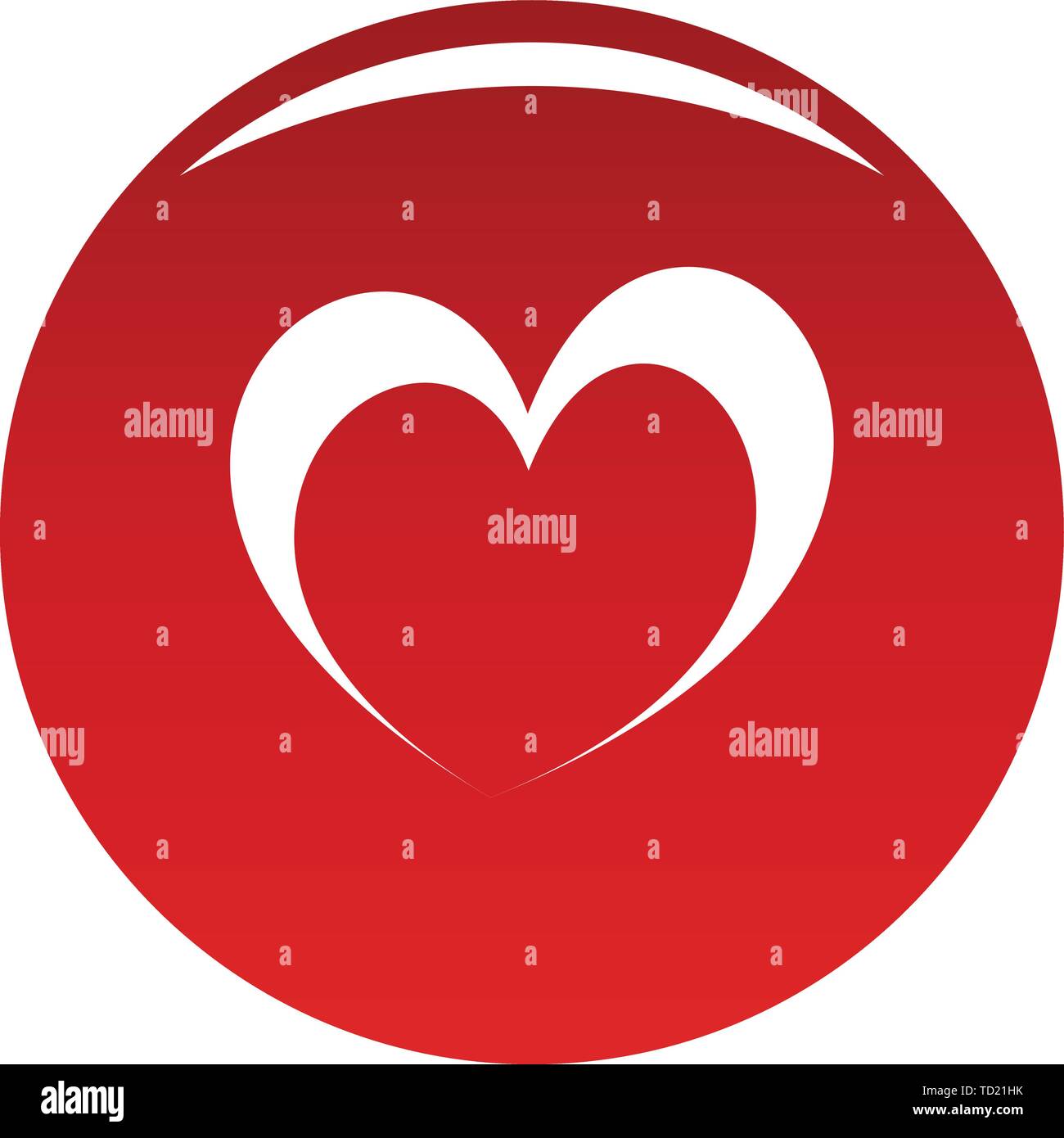 Frantic Herz Symbol. Einfache Illustration offrantic Herzen vektor Icon ...
