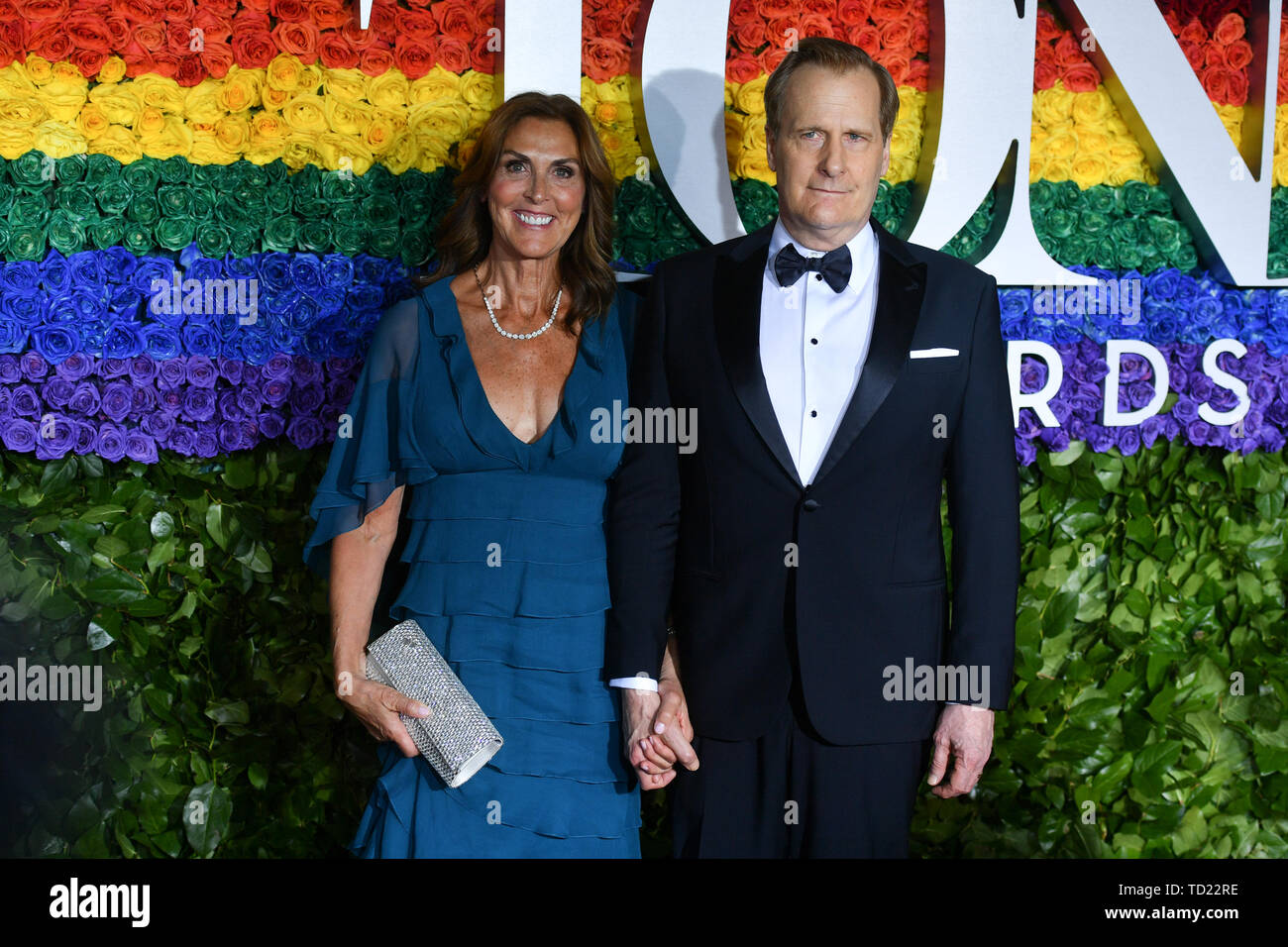 73. jährlichen Tony Awards, Ankünfte, Radio City Music Hall, New York, USA - 09 Jun 2019 - Kathleen Rosmarin Treado und Jeff Daniels Stockfoto