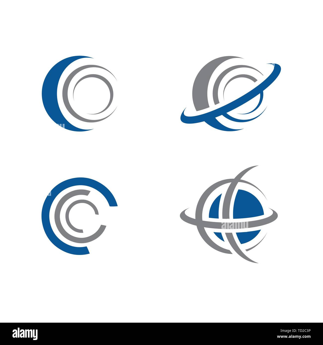 Abstrakte Planet und Orbit Kreis Logo Design Template Stock Vektor